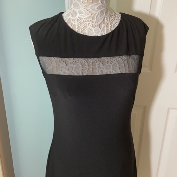 Like new gorgeous Frank Lyman mesh and pleated hem LBD dress - Picture 2 of 8